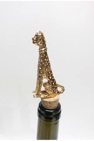 Gold Leopard Figured Cork Bottle Stopper 2 Pieces ST00057 - yeni11