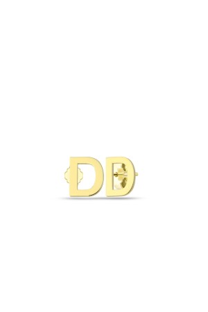 Gold Letter D Earrings SV0343 - Glorria