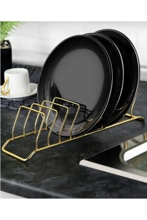 Gold Metal Plate Stand - 9 Compartments - Cephome