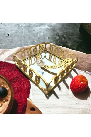 Gold Mirrored Luxury Napkin Holder (Diamond Napkin Holder) - Akkoyunlu Home
