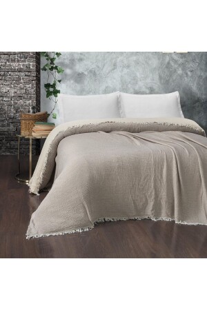Gold Muslin Double Double Sided Bedspread MIPIKM119UN21AW1 - Miespiga
