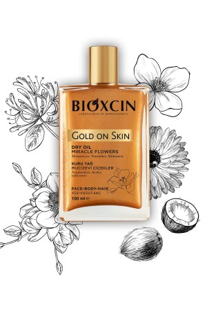 Gold On Skin Altın Parıltılı Kuru Yağ 100 ml - Bioxcin