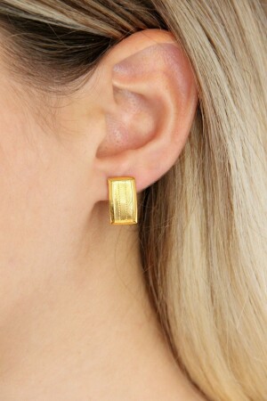 Gold Plated 925 Sterling Silver Wicker Earrings - K088401 - Argentum Concept