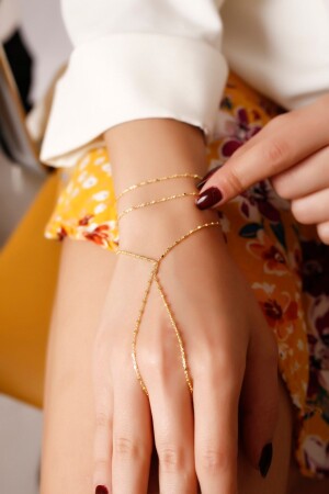 Gold Plated Cube Chain 925 Sterling Silver Shahmaran - Lia Berto