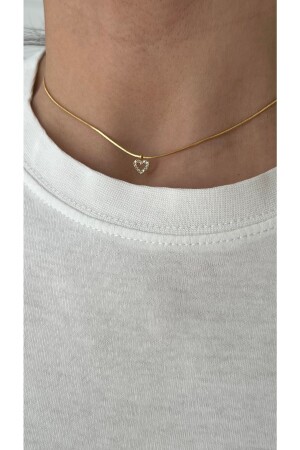 Gold Plated Stone Heart Choker - Vi Store