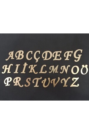 Gold Plexiglass Letter Set (41 Letters in total) mls00172 - Melis Lazer