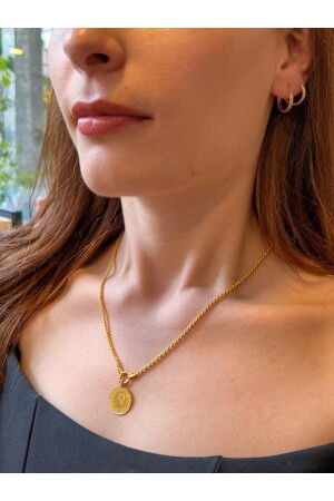 Gold Quarter Rope Necklace 50 Cm CKL4801 - Tufanlar Kuyumculuk