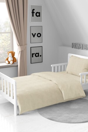 Gold Ranforce Einzelbettbezug-Set mit Reißverschluss – Beige F1471 - FAVORA