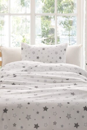 Gold Single Duvet Cover Set - White F1464 - FAVORA