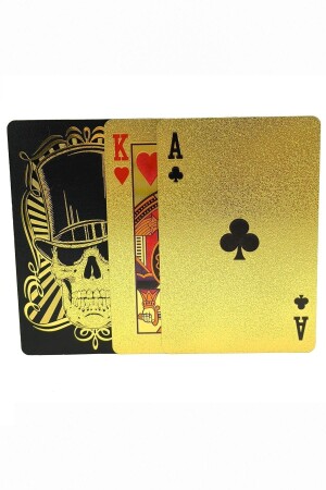 Gold Skull Playing Card PVC Waterproof Playing Card Cin384 ehy-cin384sr - Weather Forecast