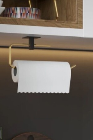 Gold Stainless Paper Holder, Gold Color Paper Towel Rack Adhesive Paper Towel Holder Toilet Paper1 - Genel Markalar