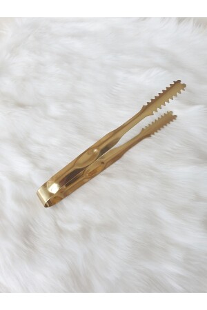 Gold Steel Ice Tongs - Lovyco