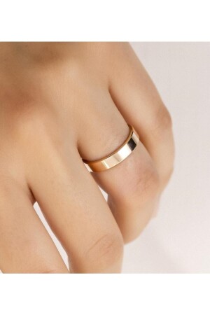 Gold Straight Cut Wedding Ring - Hakan Güler Kuyumculuk