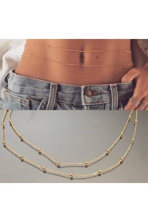 Gold Top Detail Double Waist Accessory - Pop Up Store