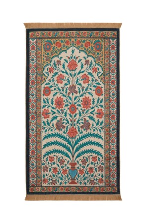 Gold Velvet Carpet Prayer Rug 8683433083127 - Bursa İpek