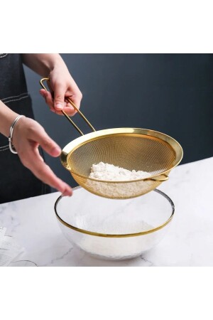 Gold Wire Strainer Diameter 14 Cm - Lovyco