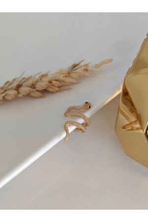 Gold Yılan Earcuff ( Kıkırdak Küpe ) - Su Perisi Taki Bijuteri