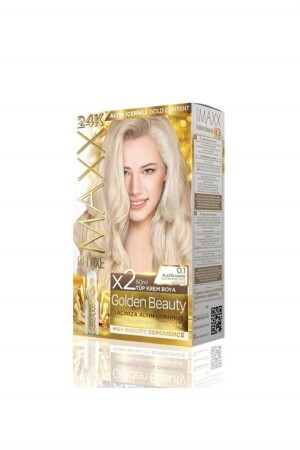 Golden 24k 0. 1 Platinum Blonde Hair Dye with Gold Content - Maxx Deluxe