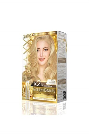 Golden 24k 10. 0 Pearlescent Blonde Hair Dye with Gold Content - Maxx Deluxe