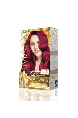 Golden 5. 65 Strawberry Red 24k Gold Hair Dye - Maxx Deluxe