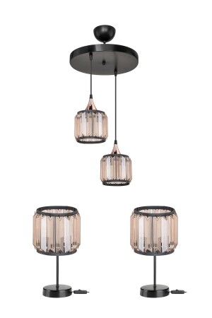 Golden Horn Chandelier Lampshade Lighting Bedroom Set mng. 4898-1 - manogrup avize aydınlatma