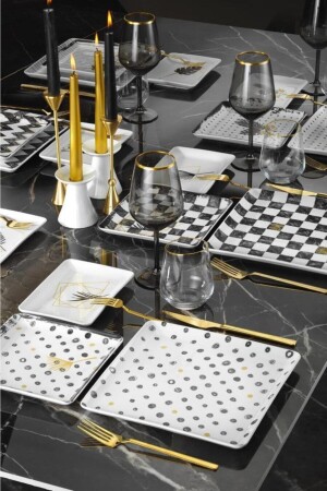 Golden Leaf 18 Piece Breakfast Catering and Service Presentation Set - Kütahya Porselen