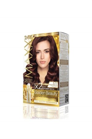 Goldene 5. 77 Hot Chocolate 24k Gold Haarfärbemittel - Maxx Deluxe