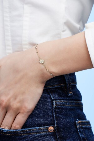 Goldenes Kleeblatt-Armband - Altınbaş