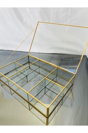 Goldfach-Organizer-Glasbox-Schokoladenbox mit 5 Fächernmeligold - bt bera tasarım