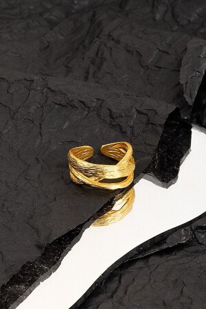 Goldfarbener Designring für Damen - Dora Accessories