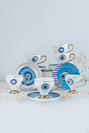 Goldfinch Coffee Cup Set Turkish Coffee Cup Set 6-Piece Cup Set Cup Set Acar Goldfinch Cup Set - ACAR