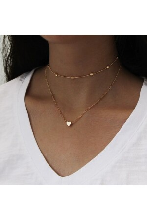 Goldherz-Halskette für Damen - Monalisatoka