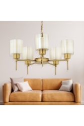 Goldie 5 Li Eskitme Modern Yatak Odası Salon Avize 3421-05-FR - Apliqa