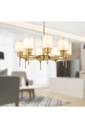 Goldie 8 Li Antiker moderner Schlafzimmer-Wohnzimmer-Kronleuchter 3421-08-FR - Apliqa