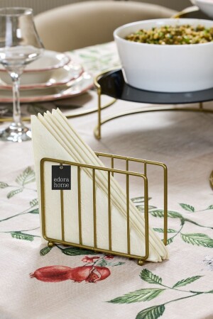 Goldkäfig-Serviettenhalter – Café Café – Restaurant – Hotel – dekorativer Serviettenhalter als Geschenk – Metall rostfrei - Edora Home