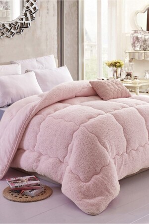 Goldrise Double 63 Thread Luxury Double Sided Welsoft Cotton Silicone Quilt 195x215 Powder - Goldrise