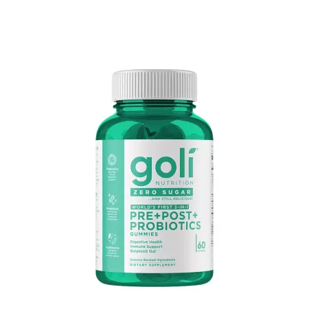 Goli Zero Sugar Pre + Post + Probiotics Gummies (60 Gummies) - Goli