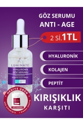 Göz Altı Serumu Kırışıklık Ve Morluk Karşıtı Göz Çevresi Yoğun Nemlendirici Hyaluron Kolajen Peptit LT00029 - Luminate