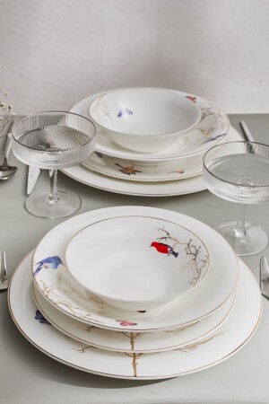 Grace Fine Pearl 58 Piece Dinner Set for 12 People White 153. 03. 08. 0610-1 - Karaca