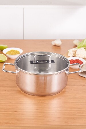 Grace Induction Bottom Steel Pot 22 cm 3. 8 Liters 153. 03. 08. 2831 - Karaca
