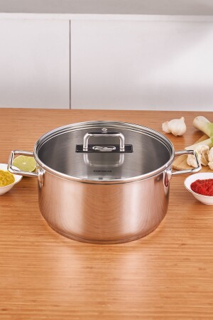 Grace Induction Bottom Steel Pot 24 Cm 5.5 Lt 153. 03. 08. 2832 - Karaca