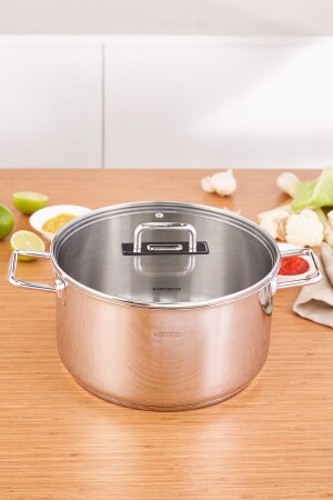Grace Induction Bottom Steel Pot 26 Cm 6. 7L 153. 03. 08. 2833 - Karaca