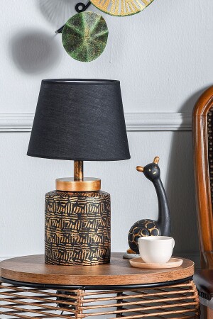 Grande Ceramic Lampshade Black Gold Srmk-53 TM167 - hmydesign