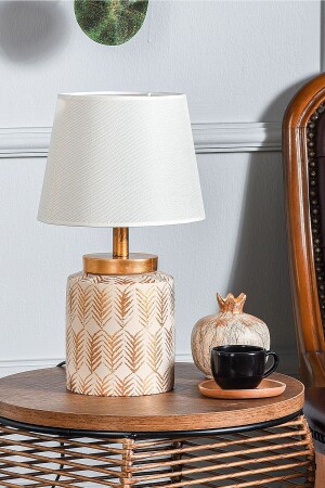 Grande Ceramic Lampshade Cream Gold Srmk-53 TM167 - hmydesign