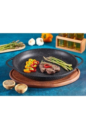 Granit-Gussblechpfanne 36 cm Brat- und Fladenbrotpfanne aus Blech Lavonni AltunHomeLavonni - Genel Markalar