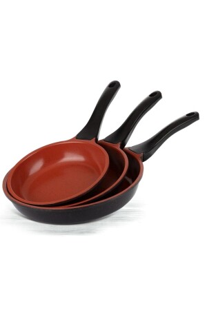 Granite 3-Piece Pan Set 20 24 28 Red Diamond TADG3TRG26 - ThermoAD