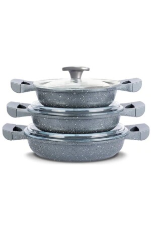 Granite 3-Piece Pan Set - Gray THRSSG-1 - ThermoAD