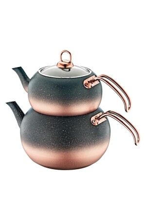 Granite 4 Piece Medium Sphere Teapot Set Copper 8210 OMS8210BAKIRM - Oms