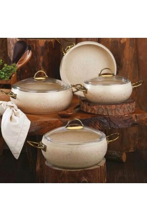 Granite 7 Piece Casserole and Pot Set TYC00587293424 - SILA