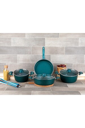 Granite 7 Piece Chef Pan Pot Set mr7prçgreen - AVANGARDA